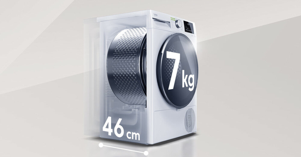 SUSZARKA BEKO DF7312GXW wymiary slim szerokość pojemność