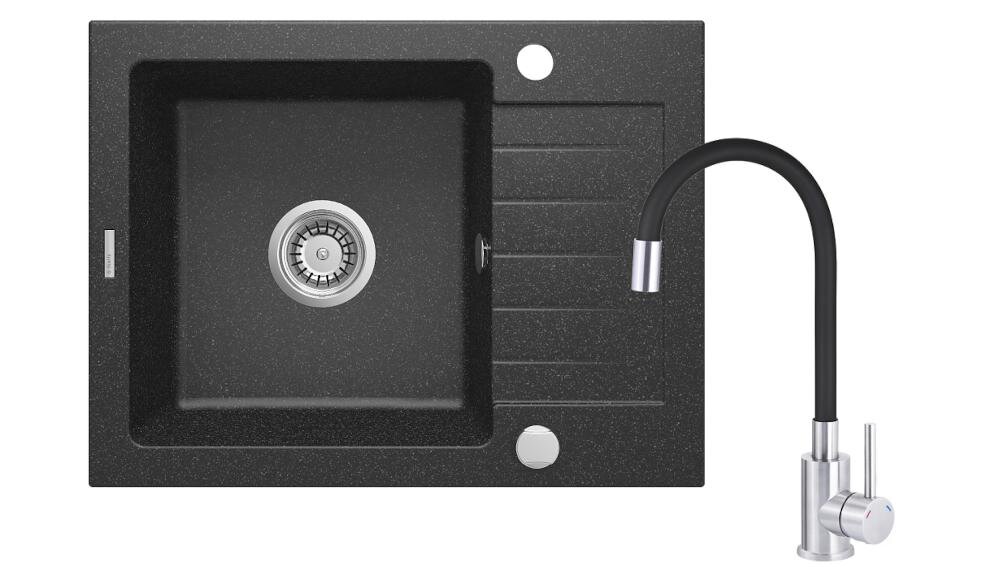 DEANTE Zorba ZQZC211A zlewozmywak komora blat połysk powierzchnia bateria stojąca wylewka montaż łatwy czystość ociekacz osuszanie naczynia owoce warzywa woda przestrzeń robocza