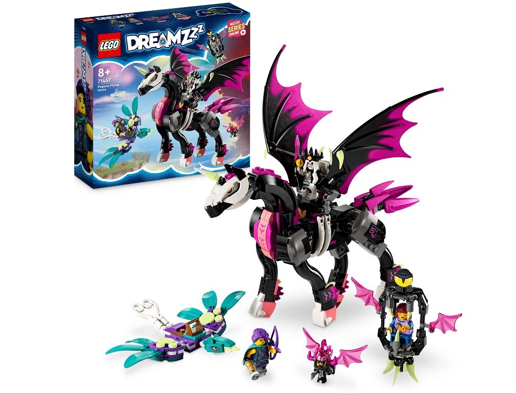 LEGO DREAMZzz Latający koń Pegasus 71457 dziecko kreatywność zabawa nauka rozwój klocki figurki minifigurki jakość tradycja konstrukcja nauka wyobraźnia role jakość bezpieczeństwo wyobraźnia budowanie pasja hobby funkcje instrukcja aplikacja LEGO Builder