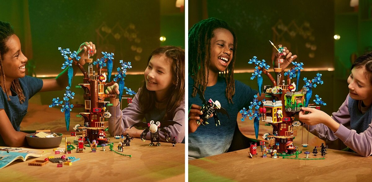 LEGO DREAMZzz Fantastyczny domek na drzewie 71461 dziecko kreatywność zabawa nauka rozwój klocki figurki minifigurki jakość tradycja konstrukcja nauka wyobraźnia role jakość bezpieczeństwo wyobraźnia budowanie pasja hobby funkcje instrukcja aplikacja LEGO Builder