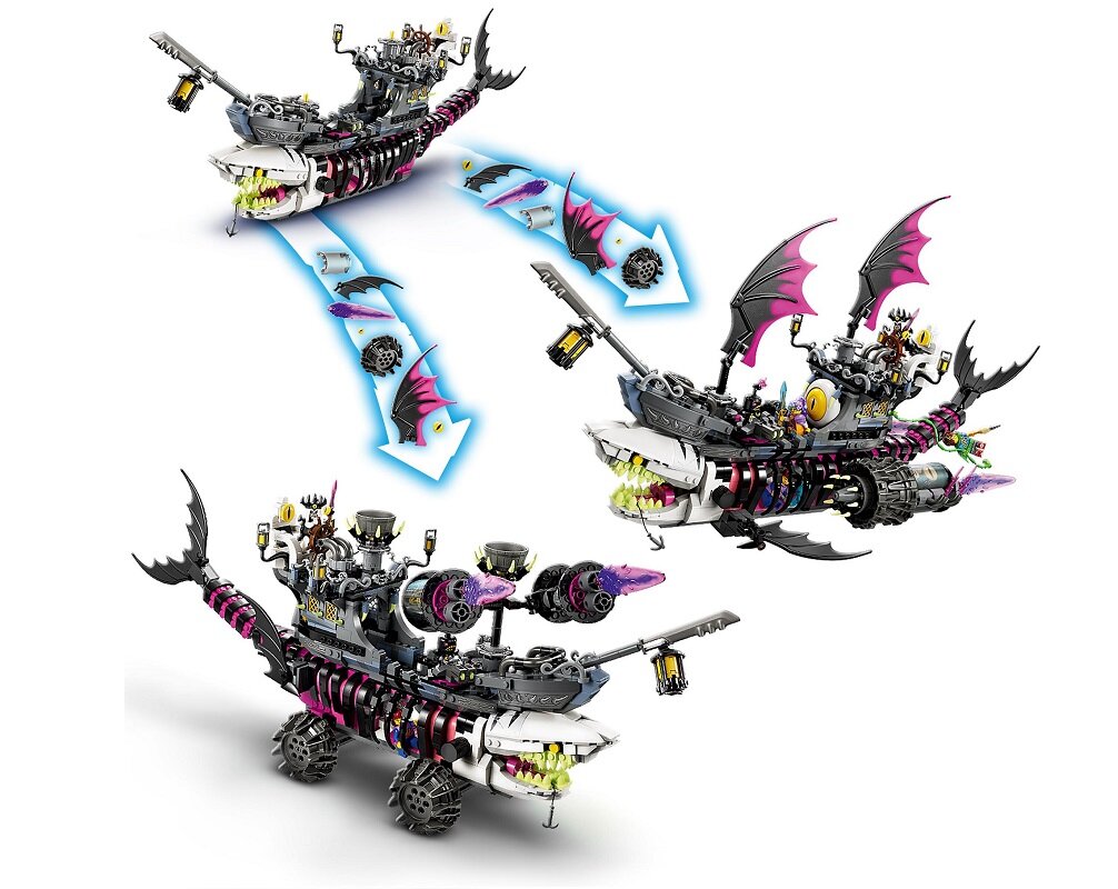 LEGO DREAMZzz Koszmarny Rekinokręt 71469 dziecko kreatywność zabawa nauka rozwój klocki figurki minifigurki jakość tradycja konstrukcja nauka wyobraźnia role jakość bezpieczeństwo wyobraźnia budowanie pasja hobby funkcje instrukcja aplikacja LEGO Builder