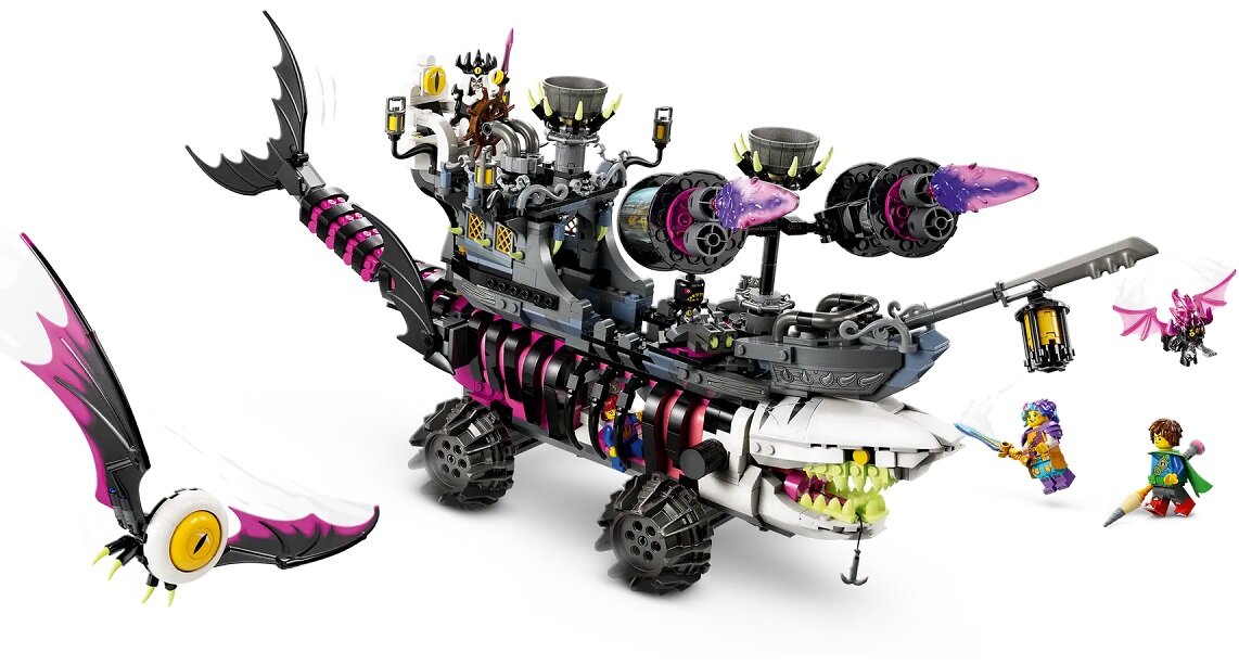 LEGO DREAMZzz Koszmarny Rekinokręt 71469 dziecko kreatywność zabawa nauka rozwój klocki figurki minifigurki jakość tradycja konstrukcja nauka wyobraźnia role jakość bezpieczeństwo wyobraźnia budowanie pasja hobby funkcje instrukcja aplikacja LEGO Builder