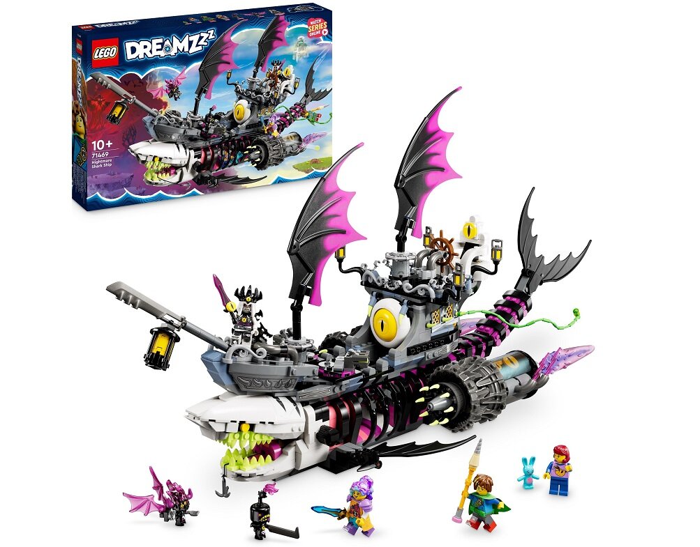 LEGO DREAMZzz Koszmarny Rekinokręt 71469 dziecko kreatywność zabawa nauka rozwój klocki figurki minifigurki jakość tradycja konstrukcja nauka wyobraźnia role jakość bezpieczeństwo wyobraźnia budowanie pasja hobby funkcje instrukcja aplikacja LEGO Builder