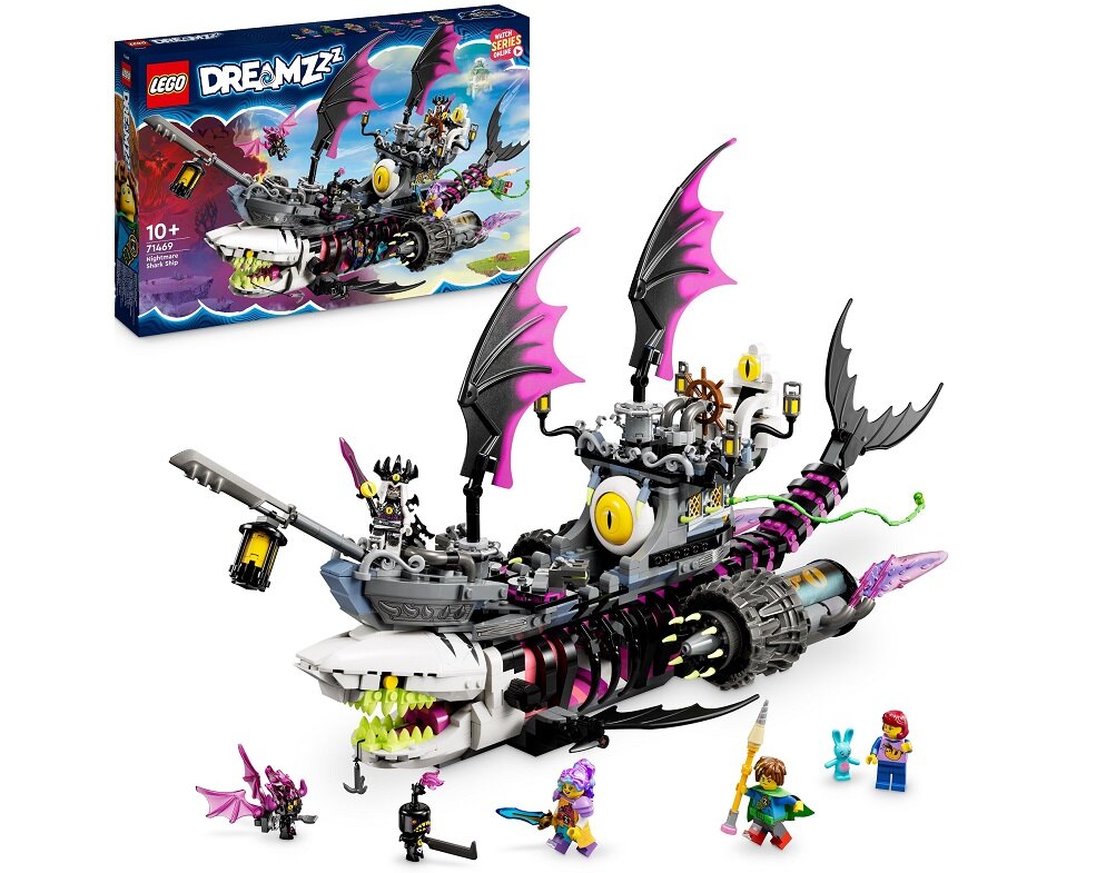 LEGO DREAMZzz Nightmare Sharkship 71469 дитяча творчість веселощі навчання розвиток будівельні блоки мініфігурки якість традиція будівництво наука уява ролі якість безпека уява будівництво пристрасть хобі функції ручне застосування LEGO Builder