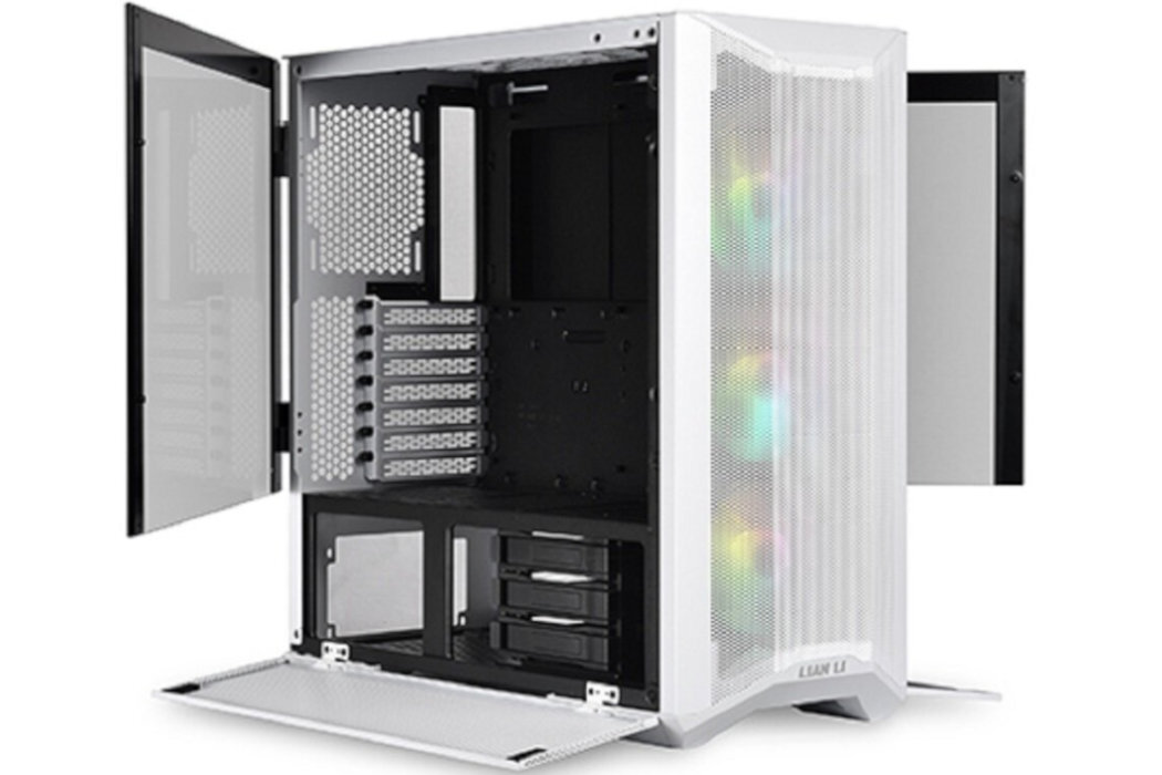 Obudowa LIAN LI Lancool II Mesh C RGB Snow Edition Filtry montaż aranżowania kabli panel