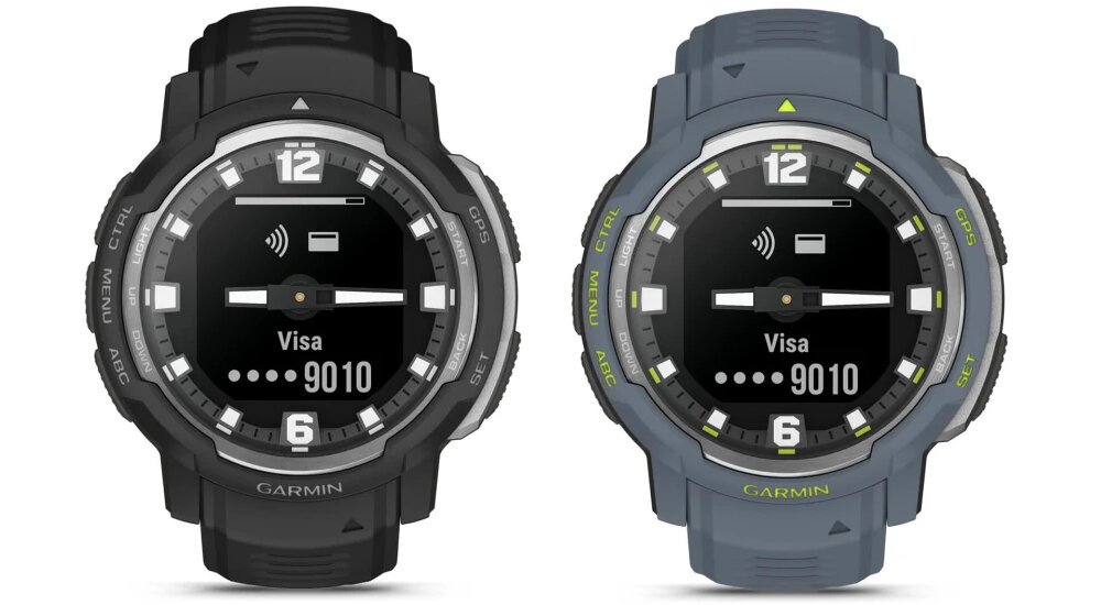 Smartwatch Garmin instinct crossover ekran bateria czujniki zdrowie sport pasek ładowanie pojemność rozdzielczość łączność sterowanie krew puls rozmowy smartfon aplikacja