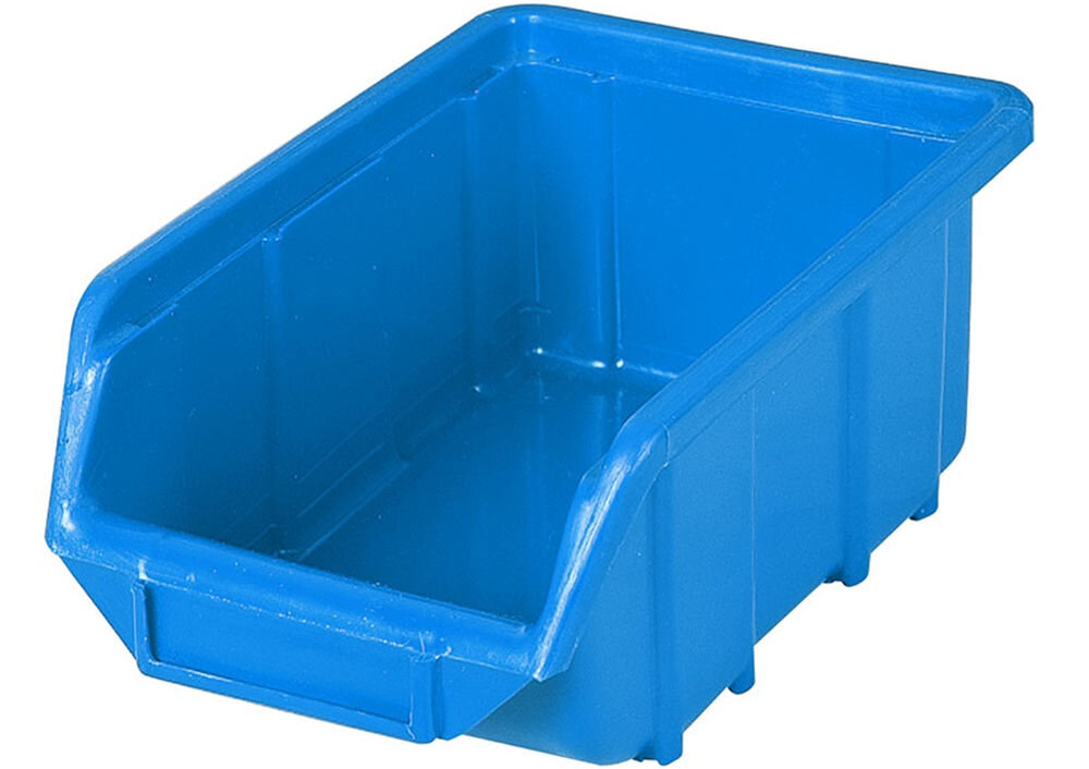 Pojemnik magazynowy PATROL Ecobox Mały Niebieski skosem widoczny środek
