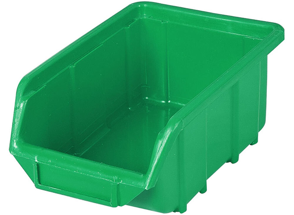 Pojemnik magazynowy PATROL Ecobox Mały Zielony skosem widoczny środek