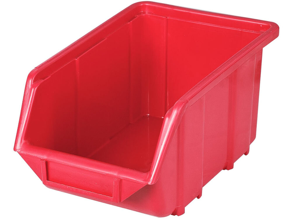 Pojemnik magazynowy PATROL Ecobox Duży Czerwony skosem widoczny środek