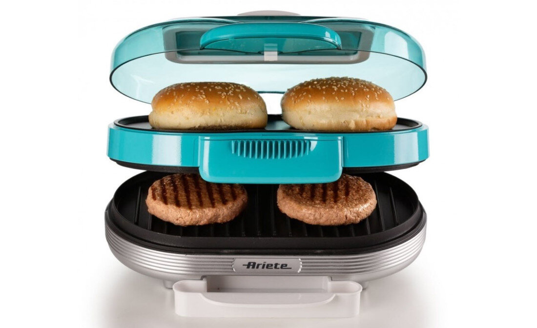 Opiekacz ARIETE 205/01 Party Time Niebieski komora opiekanie bułek płaska powierzchnia grzejna