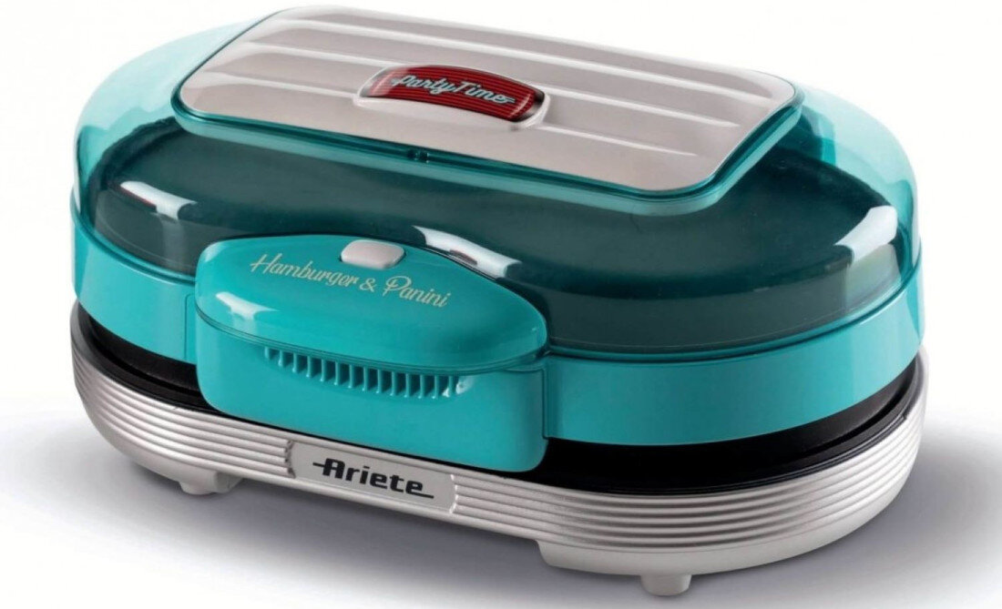 Opiekacz ARIETE 205/01 Party Time Niebieski Tacka ociekowa na tłuszcz łatwe czyszczenie