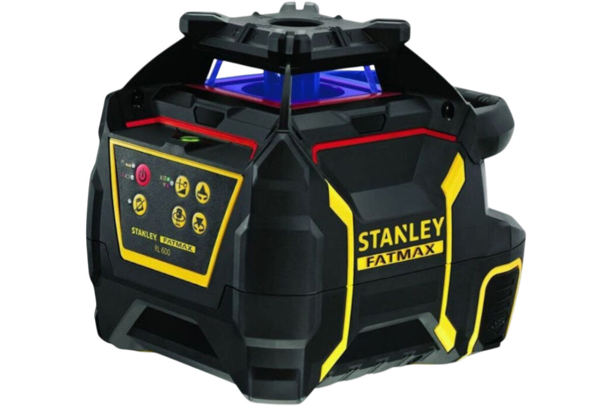 Laser rotacyjny STANLEY FMHT77446-1, IP54, wytrzymałość, transport, gwint, Stanley Fatmax RL 600 – widok urządzenia z bliska.