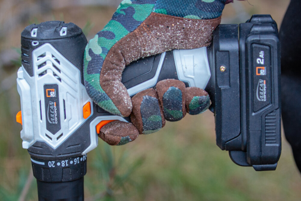 Wiertarko-wkrętarka VULCAN CONCEPT VJV10 lekka konstrukcja waga 1,13 kg rekojesc ergonomiczna antyposlizgowy material pewny chwyt redukcja zmeczenia zabezpieczenie przed uszkodzeniami mechanicznymi trwalosc
