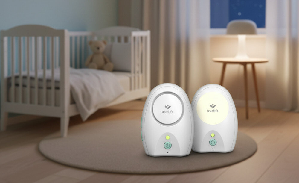 Niania elektroniczna TRUELIFE NannyTone VM Pocket Stały kontakt z dzieckiem reagowanie na potrzeby dziecka Stabilna transmisja dźwięku poczucie bezpieczeństwa 