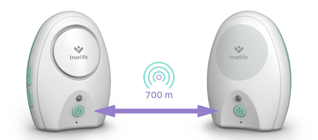 Niania elektroniczna TRUELIFE NannyTone VM Pocket Duży zasięg działania Zasięg sygnału do 700 metrów  swoboda realna pomoc