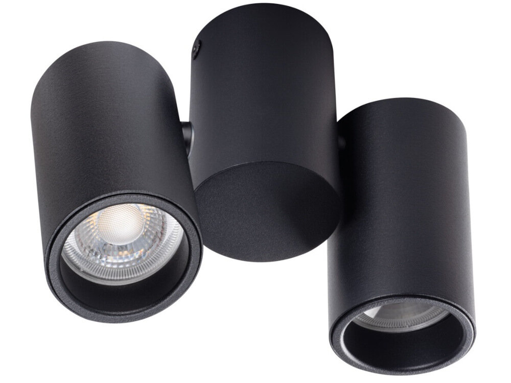 Lampa sufitowa KANLUX Blurro 2xGU10 CO-B Czarny elegancka lampa scienno-sufitowa funkcjonalna estetyczna w kolorze czarno-zlotym swietne oswietlenie rola dekoracyjna