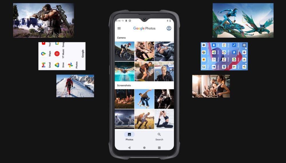 Smartfon CUBOT King Kong 9 ekran bateria aparat procesor ram pamięć pojemność rozdzielczość zdjęcia filmy opis dane cechy blokady system łączność wifi bluetooth obudowa szkło odporność porty muzyka transfer sieć przekątna matryca waga czujniki oled amoled ips