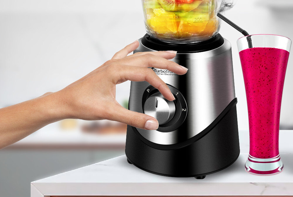 Blender kielichowy TURBOTRONIC TT-BG7 mocny funkcjonalny 2 predkosci pracy moc 1000W