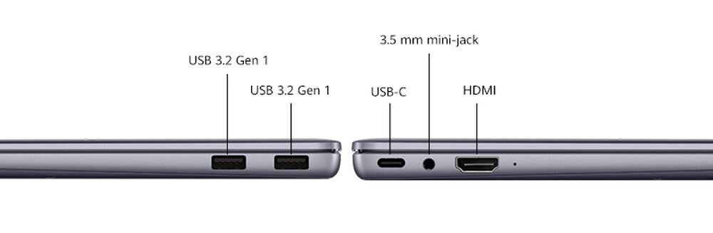 NOTEBOOK HUAWEI MATEBOOK 14 ekran wydajność grafika karta procesor taktowanie pojemność bateria ładowanie pamięć ram rom wyświetlacz rozdzielczość kamerka system klawiatura porty