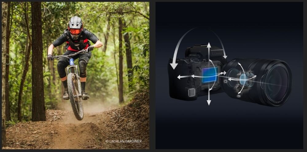 Aparat PANASONIC Lumix S5M2X zdjęcia obiektyw ekran wizjer ogniskowa przysłona migawka obudowa bateria zasilanie filmy nagrywanie rozdzielczość matryca rozmiar przekątna tryby iso montaż lampa światło przyciski sterowanie menu kontrast jasność balans bieli filtry cmos karta pliki format zapis seria