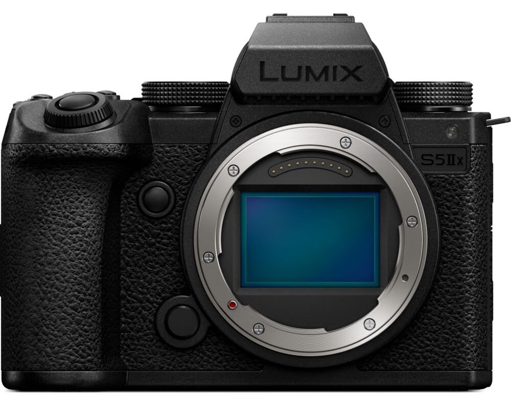 Aparat PANASONIC Lumix S5M2X zdjęcia obiektyw ekran wizjer ogniskowa przysłona migawka obudowa bateria zasilanie filmy nagrywanie rozdzielczość matryca rozmiar przekątna tryby iso montaż lampa światło przyciski sterowanie menu kontrast jasność balans bieli filtry cmos karta pliki format zapis seria