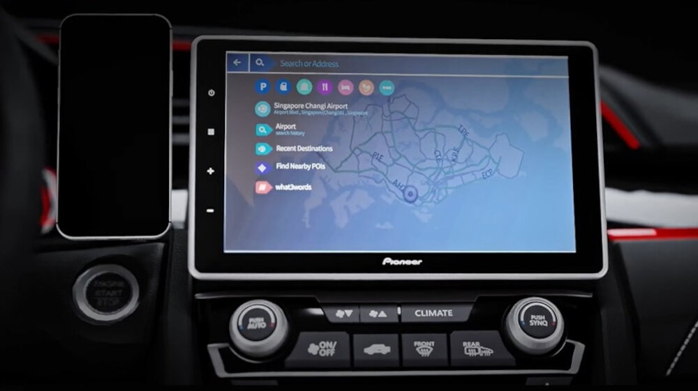 Radio samochodowe PIONEER DMH-AF555BT  - bluetooth