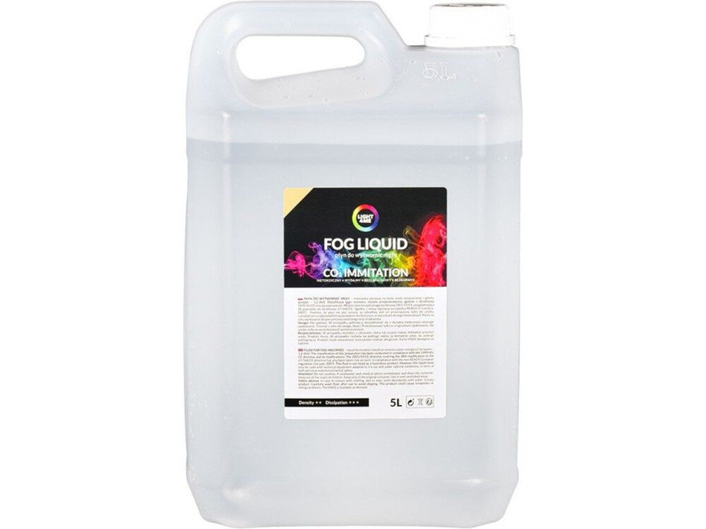Płyn do wytwornic dymu LIGHT4ME Fog Liquid CO2 5 l pojemność skład przeznaczenie zalety opis