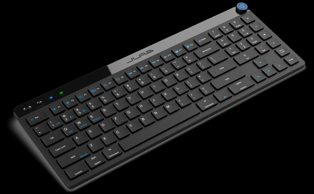 Klawiatura JLAB Jbuds klik komfort podróż ustawienia cicha praca estetyka styl czas pracy