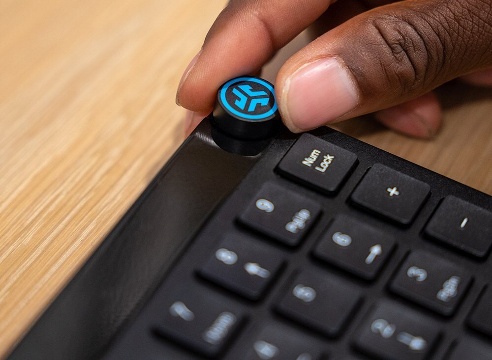 Klawiatura JLAB Jbuds klik komfort podróż ustawienia cicha praca estetyka styl czas pracy