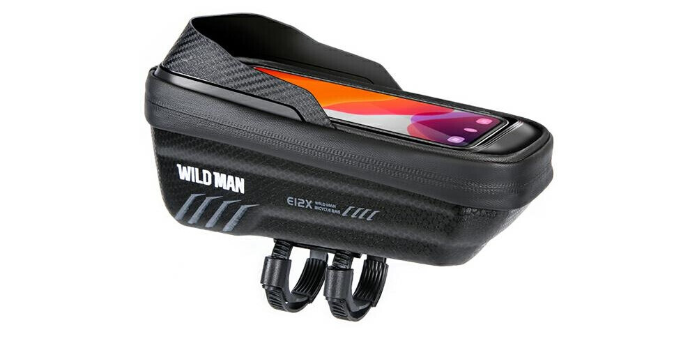 Torba rowerowa na ramę WILDMAN E12X Czarny Etui rowerowe Wildman E12X łatwy montaż uchwyt