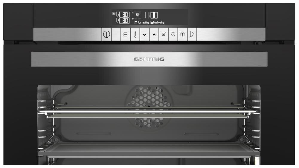 GRUNDIG GEZST47000B prosta obsługa kuchnia funkcje panel sterowanie pokrętła temperatura zegar alarm timer blokada