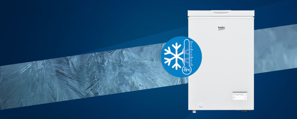 Zamrażarka BEKO CF100WN odporna na temperatury FreezerGuard