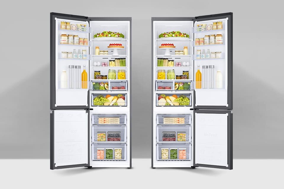 Możliwość przekładania drzwi w lodówce Samsung