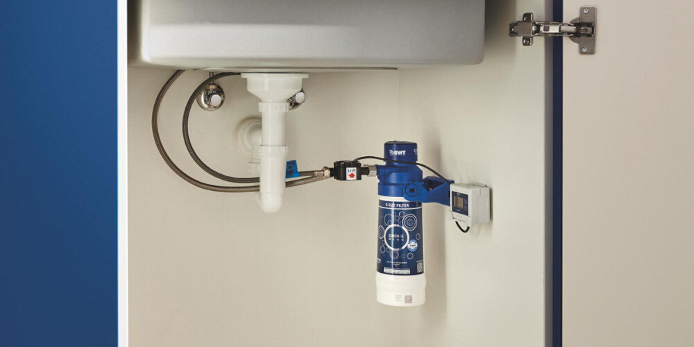 GROHE Blue 40438001 filtr system kuchenny eliminacja szkodliwe substancje minerały mięśnie nerwy energia redukcja osad poprawa smak
