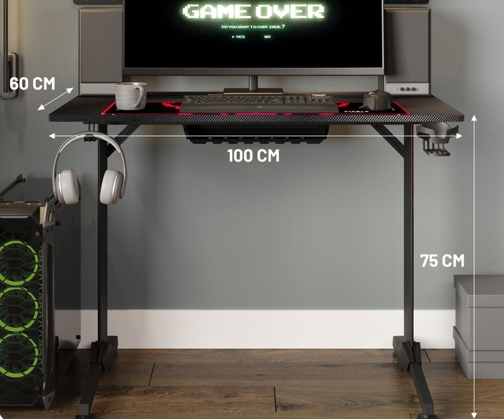 Biurko DIABLO CHAIRSX-MATE 1000 wymiary wymagania wersja XXL