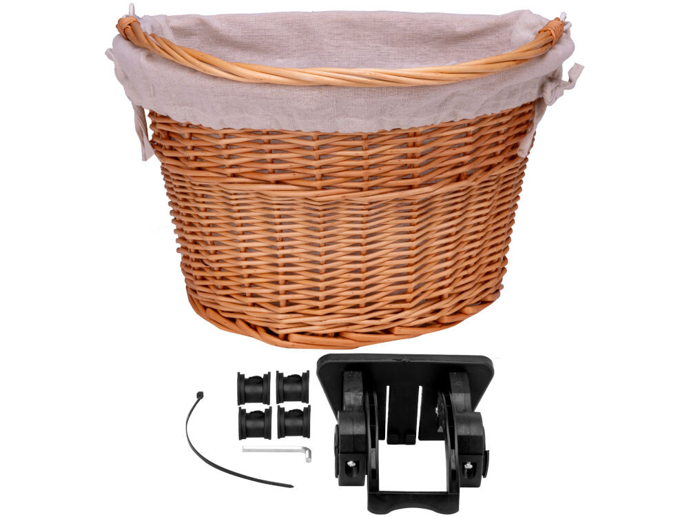 Koszyk wiklinowy na rower VÖGEL VKS-705CP elementy zestaw