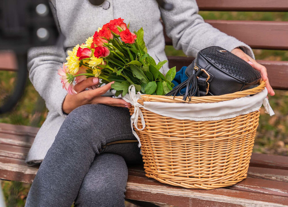 Koszyk wiklinowy na rower VÖGEL VKS-705WH wymiary pojemność udźwig