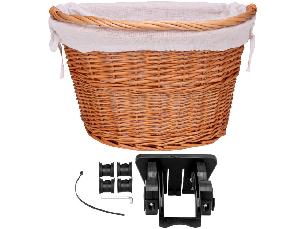 Koszyk wiklinowy na rower VÖGEL VKS-705WH elementy zestaw