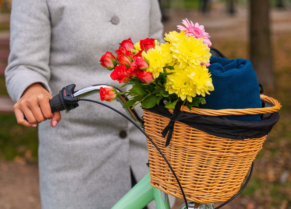 Koszyk wiklinowy na rower VÖGEL VKS-705BK wymiary pojemność udźwig