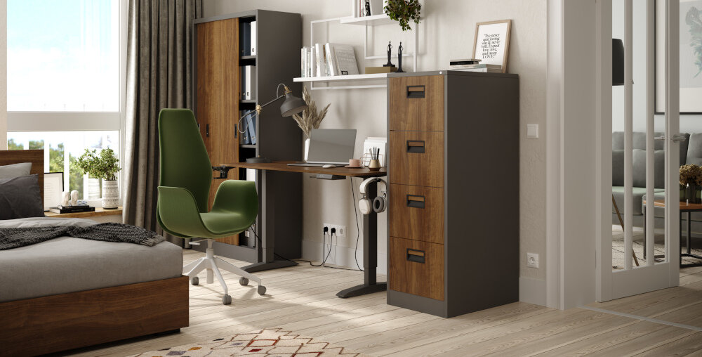 Szafa biurowa JAN NOWAK Sara V004 organizacja zawartość zamek wytrzymałość praktyczne wizytowniki