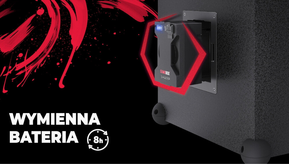 Kolumna głośnikowa SHARP SumoBox CP-LS200 - bateria