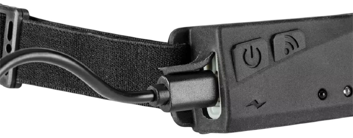 Latarka czołowa NEO 1 99-097, intuicyjność, funkcje, wszechstronność, praktyczność, Gniazdo ładowania USB w latarce czołowej NEO