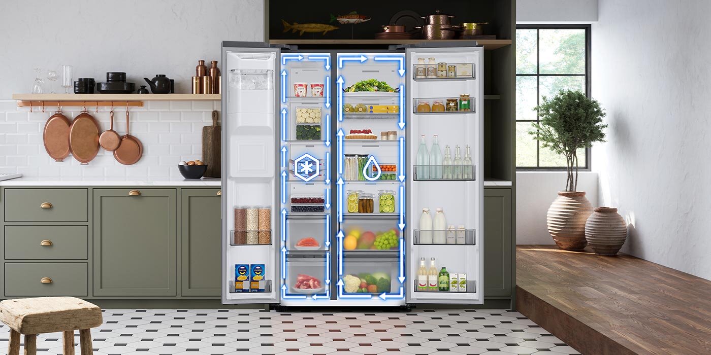 Twin Cooling Plus™ - dwa obiegi powietrza funkcjonujące niezależnie w chłodziarce i zamrażarce Twin Cooling Plus™ - dwa obiegi powietrza funkcjonujące niezależnie w chłodziarce i zamrażarce