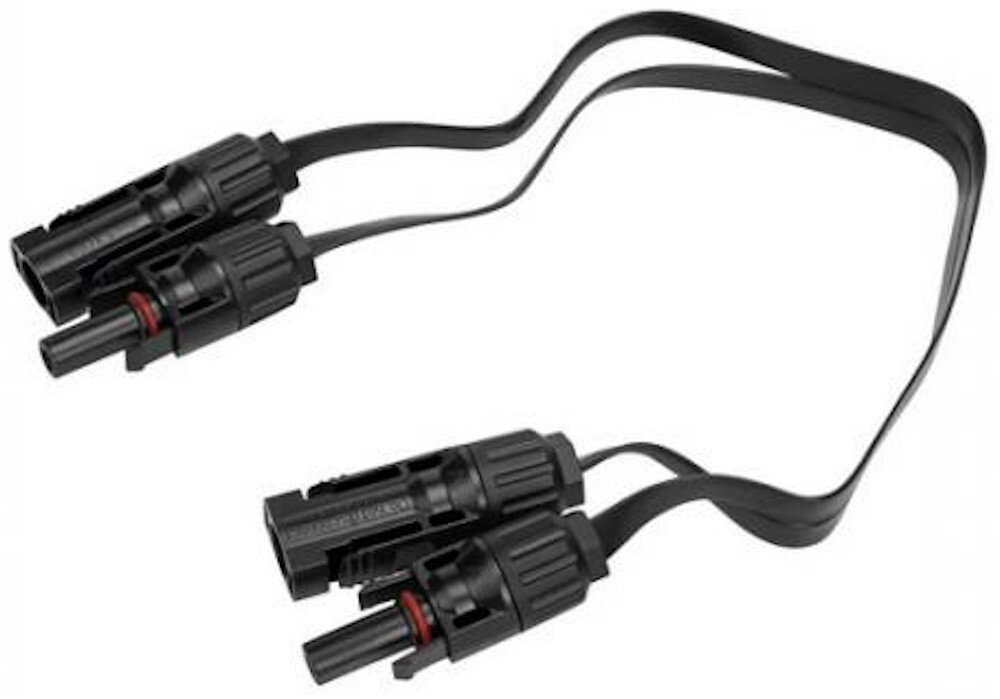 Kabel zasilający ECOFLOW MC4 PowerStream do paneli fotowoltaicznych 0.5m latwe podlaczenie paneli fotowoltaicznych do mikroinwertera bez wiercenia szybko bezinwazyjnie osczednosc czasu unikniecie uszkodzen