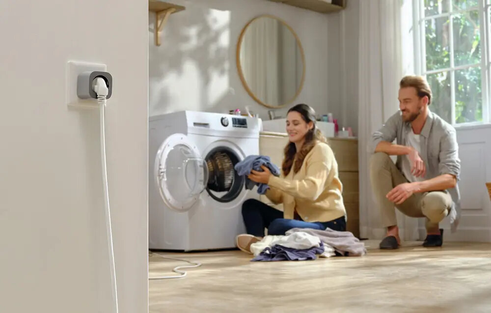 Gniazdko ECOFLOW Smart Plug PowerStream Wi-Fi-Bluetooth do uzytku w lazience kuchni piwnicy temperatura pracy -10°C do 40°C odpornosc na wilgotne powietrze 10-90% RH bez skraplania