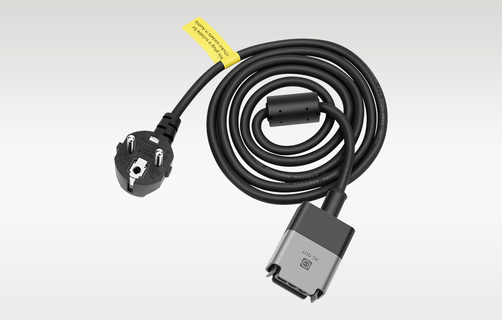 Kabel zasilający ECOFLOW PowerStream 3m swoboda podlaczenia mikriinwertera PowerStream dlugosc 3 metra szeroki zasieg z wysokiej jakosci tworzywa sztucznego gietki odporne na uszkodzenia