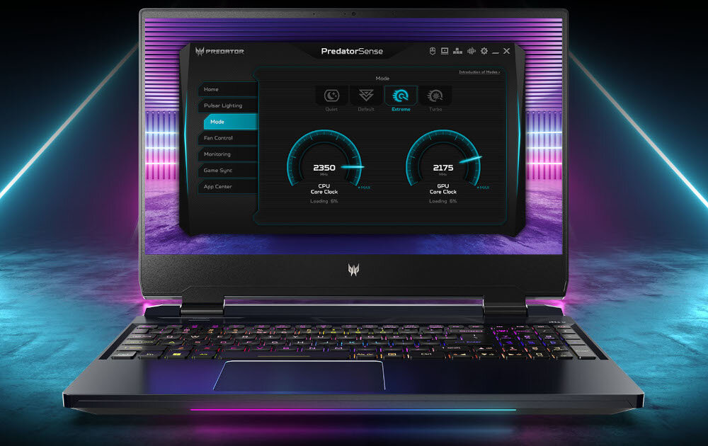 Laptop ACER Predator Helios 300 aplikacja oprogramowanie ustawienia regulacja