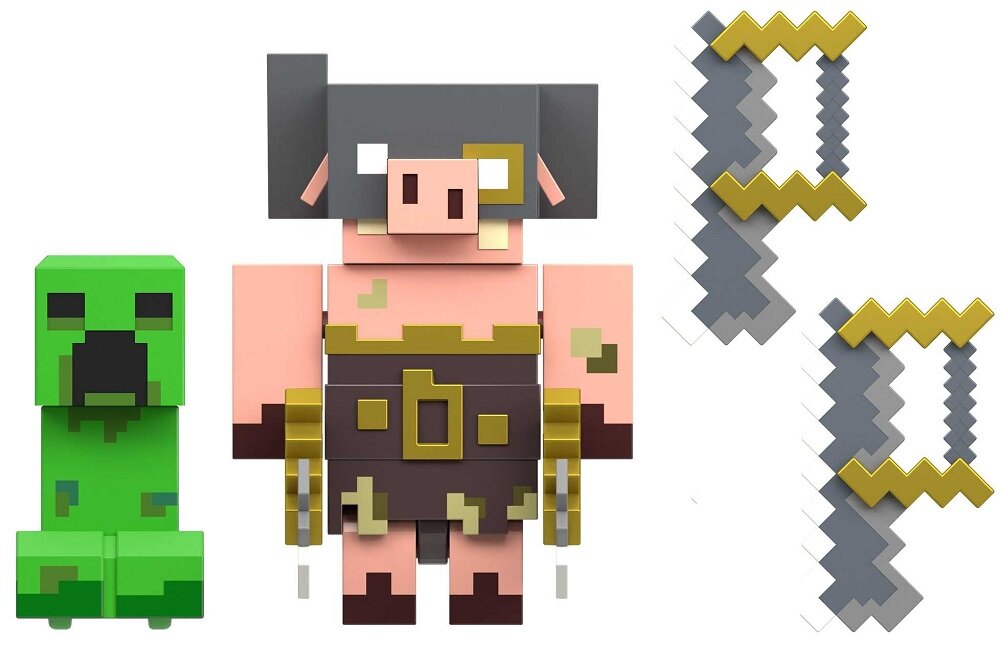Zestaw figurek MATTEL Minecraft Legends Creeper vs Piglin Zabijaka GYR99 zabawka dziecko w wieku 6 7 8 9 lat dziecko nastolatek dorosły zabawa w domu kot pręgowany w prążki kotek urodziny drobny upominek figurka fajna świetna popularna mine-craft gra wideo gra komputerowa popularna gra kolekcjonerska dla kolekcjonerów do kolekcjonowania do zbierania jaguetes para niño niña mattel święta Boże Narodzenie Gwiazdka Chanuka Wielkanoc