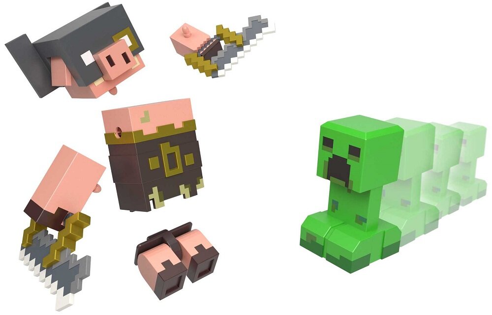 Zestaw figurek MATTEL Minecraft Legends Creeper vs Piglin Zabijaka GYR99 zabawka dziecko w wieku 6 7 8 9 lat dziecko nastolatek dorosły zabawa w domu kot pręgowany w prążki kotek urodziny drobny upominek figurka fajna świetna popularna mine-craft gra wideo gra komputerowa popularna gra kolekcjonerska dla kolekcjonerów do kolekcjonowania do zbierania jaguetes para niño niña mattel święta Boże Narodzenie Gwiazdka Chanuka Wielkanoc