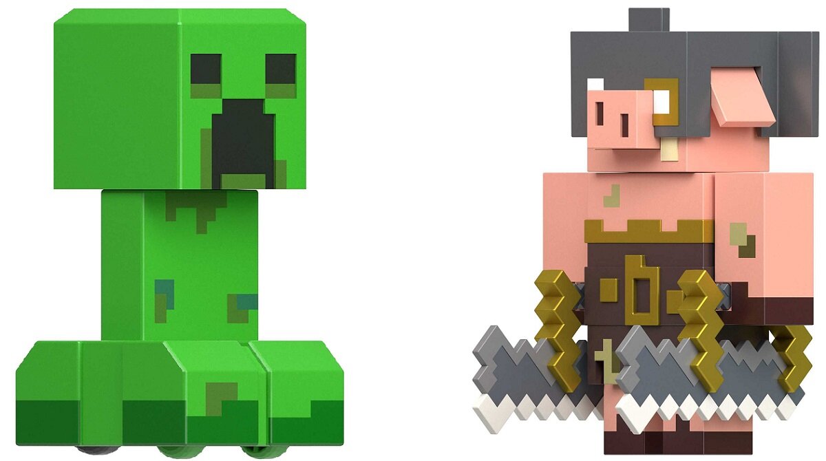 Zestaw figurek MATTEL Minecraft Legends Creeper vs Piglin Zabijaka GYR99 zabawka dziecko w wieku 6 7 8 9 lat dziecko nastolatek dorosły zabawa w domu kot pręgowany w prążki kotek urodziny drobny upominek figurka fajna świetna popularna mine-craft gra wideo gra komputerowa popularna gra kolekcjonerska dla kolekcjonerów do kolekcjonowania do zbierania jaguetes para niño niña mattel święta Boże Narodzenie Gwiazdka Chanuka Wielkanoc